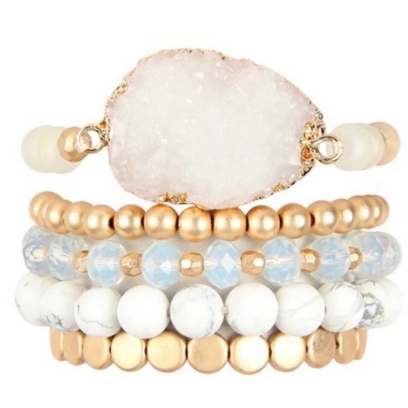 Jewelry - Druzy Mixed Bracelet Set